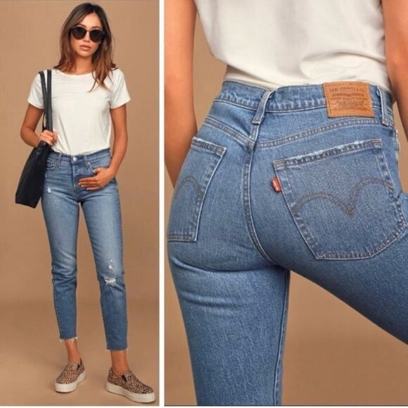 Levi’s Wedgie Icon Fit Jeans in Jive Taps - Picture 4 of 11